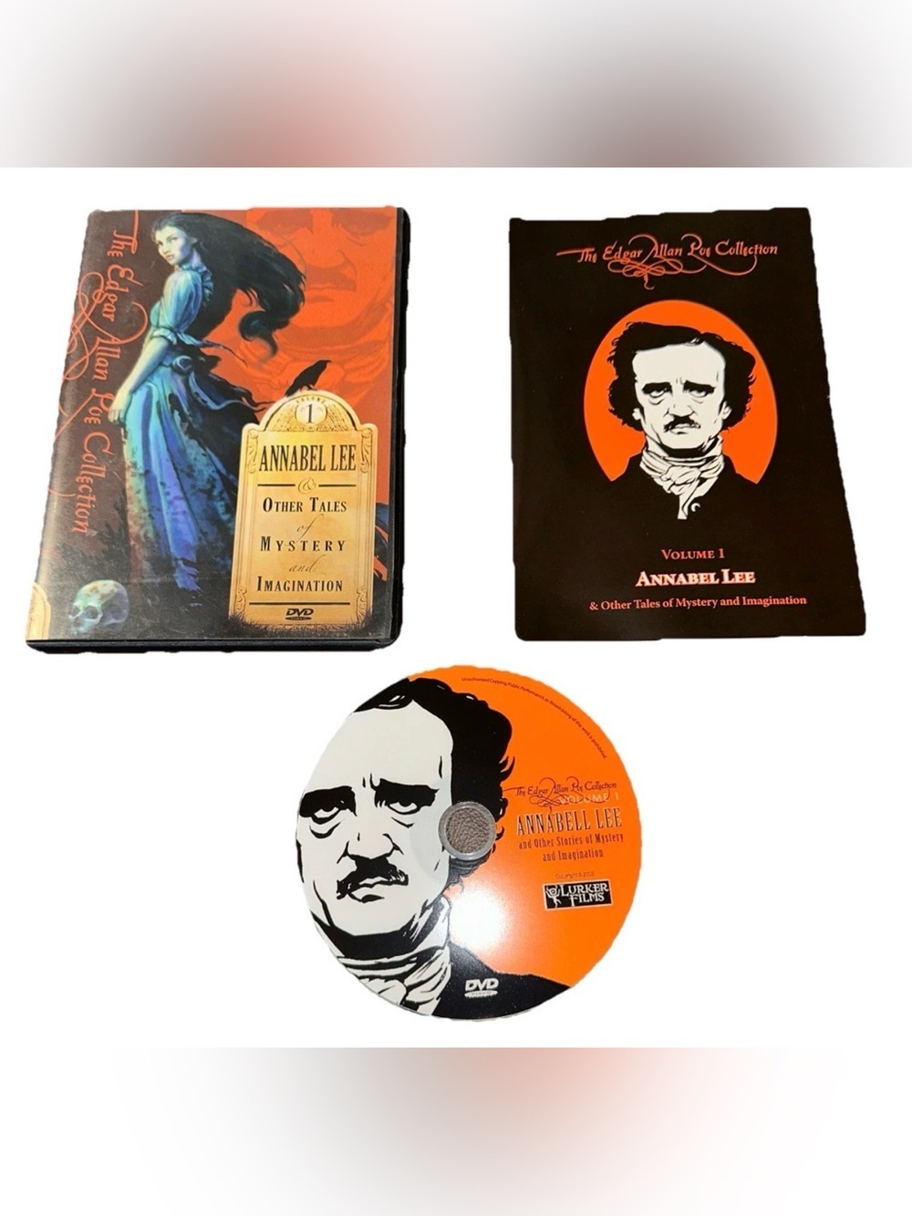 Edgar Allan Poe Collection Volume 1 Annabel Lee & Other Tales of Mystery DVD HTF